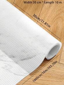 This Is A Marble Patterned Storage Mat That Can Be Used As A Non Stick Drawer Mat, Anti Slip Refrigerator Mat, Eva Waterproof Refrigerator Mat, Cabinet Mat, And Simple Dining Mat. (11.81 Inches * 39.37 Inches~78.74 Inches) - Marble - View 2