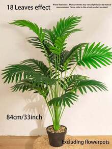 1 Pack Large Fake Plants Artificial Areca Palm Plant In Pot Plant Faux Tropical Plants Tall Table Palm Tree For Home Office Decoration Floor Decor - Green - View 13