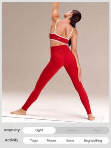 GLOWMODE 28英寸featherfit™十字綁帶彈力緊身褲 - Fiery Red - 查看 7