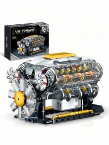 Đồ chơi lắp ráp mô hình động cơ V8 siêu xe sáng tạo, mô hình động cơ V8 tự lắp ráp, bộ mô hình động cơ V8 mini DIY MOC, đồ chơi giáo dục khoa học vật lý, mô hình trưng bày để bàn, quà tặng sinh nhật, đồ chơi xếp hình. - Nhiều màu - Xem 7