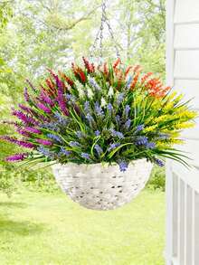 Conjunto de 12 Flores Artificiais de Lavanda, Plantas de Lavanda Simuladas, Lavanda Falsa, 37cm/14,57 Polegadas, para Decoração de Casamento, Decoração de Festa, Centros de Mesa, Decoração de Quarto e Sala de Estar, Decoração de Vaso, Decoração de Casa, Decoração de Dia dos Namorados, Decoração de Jardim, Decoração de Quintal, Decoração de Primavera, Decoração de Festas - Multicolorido - Ver 2