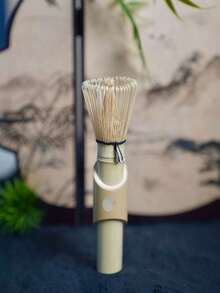 Long-Handled Tea Whisk (With Headrest), 15 Cm. Bamboo 'cha-Sen' Tea Utensil, Available In White Or Purple Bamboo. Long-Handled Tea Whisk With Headrest, Handcrafted From Golden Bamboo. Long-Handled Whisk For Matcha - Multicolor - View 7