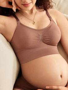 Moonlight&Mama 3pcs Maternity Seamless Solid Color Nursing Bras - Multicolor - View 4