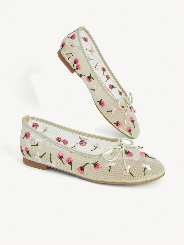 CUCCOO CHICEST Women's Bow Decor Casual Versatile Fashion Flat Shoes