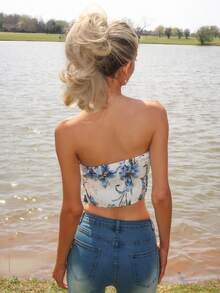 Sydney Algeri 女士休闲花卉印花抹胸 - 彩色 - 查看 2