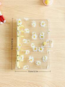 1 cái bìa sổ tay A6 hình hoa cúc dập nổi 3D, nhãn dán bong bóng, có thể tháo rời, đựng thẻ trong suốt, giấy thay thế, sổ nhật ký tự làm, album ảnh lưu niệm, đồ dùng văn phòng phẩm, đồ dùng học tập, quà tặng. - Nhiều màu - Xem 8