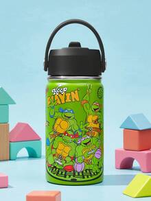TEENAGE MUTANT NINJA TURTLES | SHEIN 360毫升/12盎司不锈钢保温防漏水杯，带吸管盖和硅胶吸管，方便男孩女孩使用，非常适合露营和上学使用。 - 綠色 - 查看 11