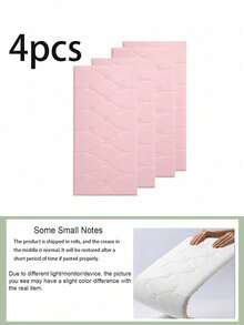 3D Three-Dimensional Self-Adhesive XPE Foam Wallpaper, Waterproof And Moisture-Proof Imitation Leather Texture, Anti-Collision Soft Bag Self-Adhesive Wall Sticker At The Head Of The Bed, Which Can Be Reused And Cut, Suitable For Bedroom And Living Room Wall Decoration, Sound Insulation And Thickened Wall - Multicolor - View 28