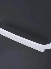 1 Non Perforated Towel Rack, Wall Mounted Slipper Rack, Single Pole Storage Rack, Towel Storage Rack, Slipper Storage Rack, Simple Towel Pole, Plastic Towel Rack, Single Pole Towel Pole - White - View 1