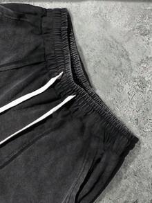 PAVTROS Áo thun nam có túi phía trước và quần short cạp chun. - màu đen - Xem 4