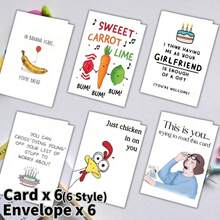 12pcs Funny Birthday Cards With Envelopes, Humorous Birthday Party Invitations, And Birthday Gift Decorations-Perfect For Gatherings With Family, Friends, And Coworkers - one-size - View 7