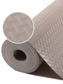 1 rollo de 30 cm x 100 cm de revestimiento de estantes de EVA beige no adhesivo, a prueba de agua y aceite, para gabinetes de cocina, refrigeradores, cajones, armarios, forros de refrigeradores, protector de estantes de cocina resistente y reutilizable - Caqui - Ver 1