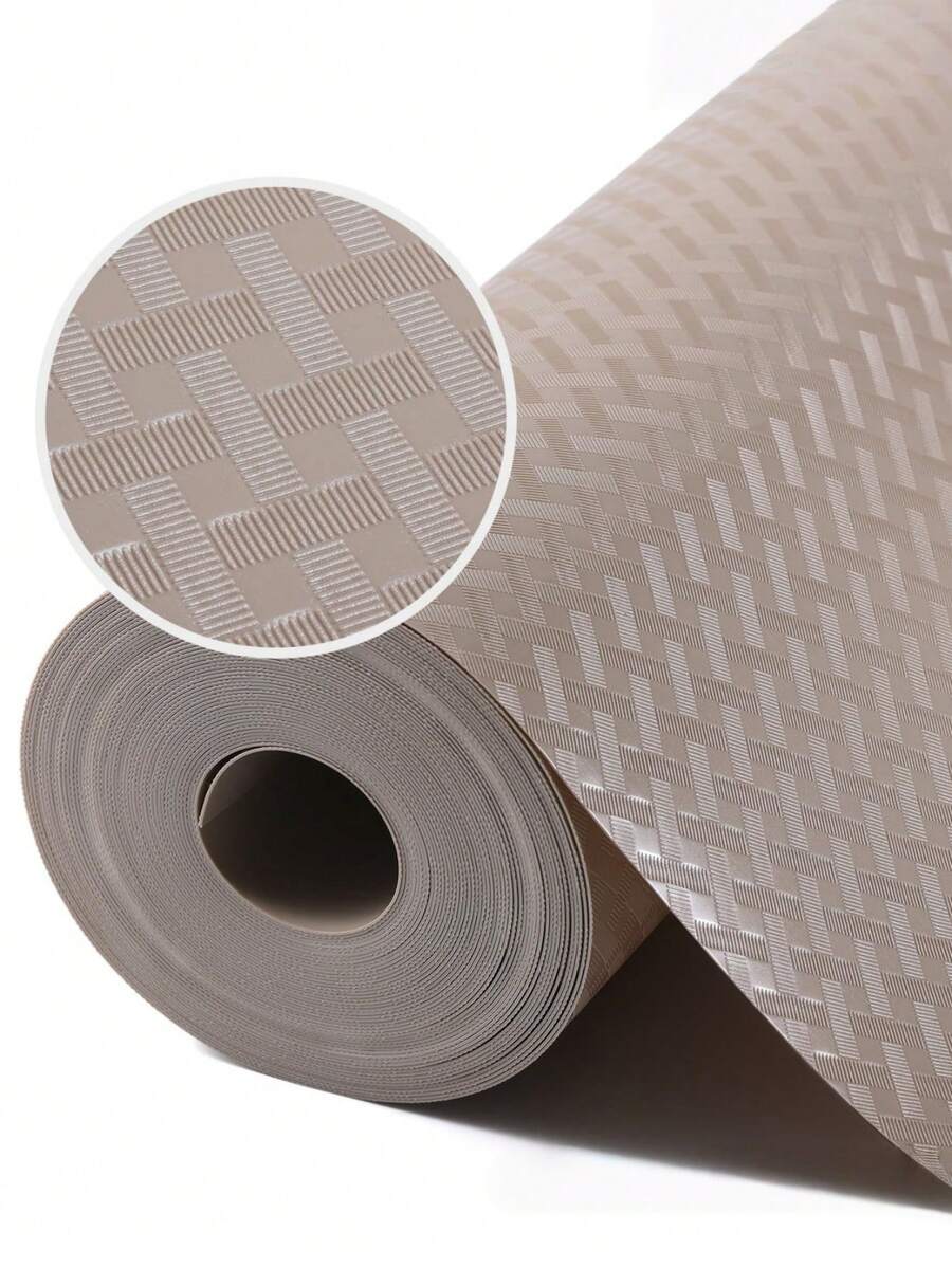1 rollo de 30 cm x 100 cm de revestimiento de estantes de EVA beige no adhesivo, a prueba de agua y aceite, para gabinetes de cocina, refrigeradores, cajones, armarios, forros de refrigeradores, protector de estantes de cocina resistente y reutilizable - Caqui - Ver 1