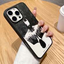 BATMAN X SHEIN Batman This Cartoon Pattern, Two-In-One Phone Case Is Made Of TPU+PC Material, Featuring A Shockproof Matte Texture And Leather Texture, Which Can Prevent Hand Sweating. The Exquisite Heart-Shaped Pattern Effectively Protects Your Apple 14/15 And 16/17 Pro Max Phones. - Multicolor - View 2