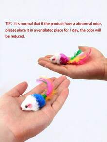 Plush Mouse Cat Toy For Dental Health Interactive Indoor Play And Teeth Cleaning Random Color Pet Chew Exercise Gift For Adult Cats Kittens Home Living Room Entertainment Shine Pet Supplies Feline Accessory - Multicolor - View 4