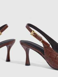 CUCCOO SZL Women's Fashion Versatile Elegant Pointed Toe Pumps - Rust Brown - View 6