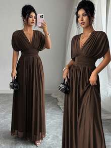 Women Long Dresses - 黑色 - 查看 9