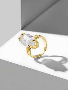 MOTF PREMIUM Nhẫn đính kim cương 18K cao cấp, thiết kế riêng theo sở thích cá nhân. - Vàng - mắt ngựa - Xem 6