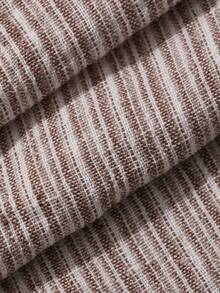 DAZY Women's Casual Striped Print Bubble Sleeve Tie Front Wide Leg Jumpsuit, Spring/Summer - Khaki - View 7