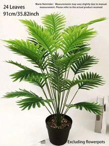 1 Pack Large Fake Plants Artificial Areca Palm Plant In Pot Plant Faux Tropical Plants Tall Table Palm Tree For Home Office Decoration Floor Decor - Green - View 9