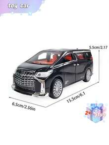 2025款艾尔法六门儿童惯性音乐玩具车，豪华MPV商务车，婴儿车装饰 - 生日礼物，返校礼物，复活节礼物 - 彩色 - 查看 4
