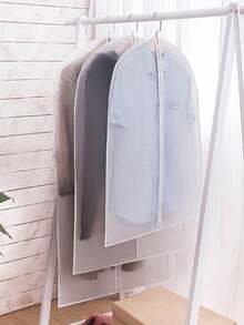 1-5pcs Clothes Garment Cover Bags, Semi-Transparent Suit Cover Protectors, Storage Dust Bags - White - View 5