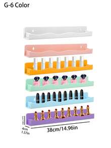 Nail Polish Wall Rack, 6 Pastel Colors Acrylic Nail Polish Floating Shelves For Multi-Purpose,Ideal Gift For Girls Teens,Great Display For Salons Retailers - Macaron Color - View 6