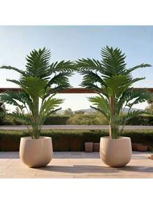 1 Pc. 12-Stem/18-Stem/24-Stem Large Artificial Tropical Palm Tree, 69 Cm, Realistic Palm Leaves, Monstera, Indoor/Outdoor Home, Kitchen, And Office Decorative Plant - Multicolor - View 2