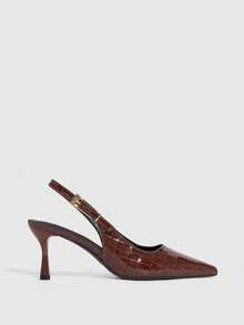CUCCOO SZL Women's Fashion Versatile Elegant Pointed Toe Pumps - Rust Brown - View 3