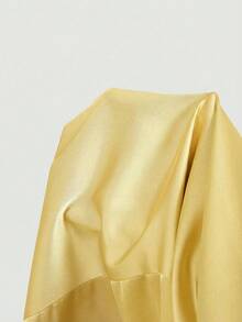 SHEIN MOD Vestido midi elegante sin mangas con lazo decorativo y espalda descubierta de unicolor para mujer - Amarillo claro - Ver 8