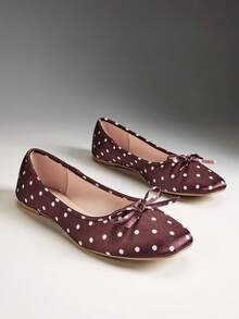 Solezae Women's Wide-Fit Slip-On Satin Ballet Flats – Comfortable, Versatile & Classic Essential - Coffee Brown - View 6