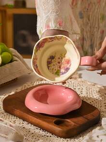 Elegant Lily Of The Valley Pattern Cup, Saucer And Spoon Set - Ideal For Coffee, Afternoon Tea And Home Use, Also A Perfect Gift For Festivals And Weddings - Multicolor - View 8