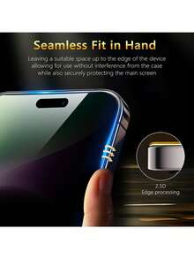 1 Piece Of 360 ° Full Coverage Privacy Screen Protector-Four-Way Privacy Protection, Super Tempered Glass, Strength Increased By 5 Times, Invisible Protection, Anti-Fingerprint, Easy To Install, Anti-Scratch, No Bubbles, Compatible With Mobile Phone Case, Anti-Peeping, Anti-Fingerprint And Anti-Drop, For IPhone 17 Pro Max/17 Pro/17 Air/17/16E/16 Pro Max/16 Pro/16 Plus/16/15 Pro Max/14 Pro Max/13/12/11/XS MAX/XR Plus Series - Black 360° Privacy - View 8