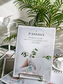 1pc Minimalist English Magazine Photo Shoot Background Live Broadcast Photo Prop Street Style Display Home Decoration Best Gifts Birthday - magazine - View 6