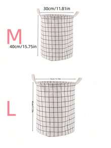 1 Pc Foldable And Portable Canvas Laundry Basket,Also Suitable For Clothes And Children Toys Storage,Household Laundry Hamper,Large Capacity Laundry Bag/Laundry Supplies With Handle - White - View 8