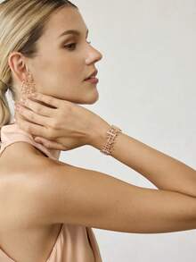 MOTF PREMIUM VÒNG TAY DÂY XÍCH RỖNG BỆN - Hoa hồng vàng - Xem 9