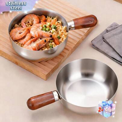 1个不锈钢烹饪锅，家用面条锅，厨房用具，巧克力融化锅，黄油锅，迷你汤锅