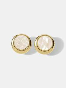 MOTF PREMIUM Bông tai mạ vàng 18K, chất liệu kim loại Fritillary, kiểu dáng sang trọng, cá nhân hóa, thích hợp cho những dịp đặc biệt. - Bông tai mẹ vàng - Xem 6