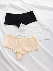 Ocili Set de 3 bragas de mujer de unicolor, cómodas y casuales - Multicolor - Ver 1