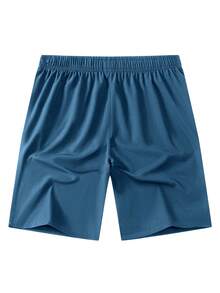 Manfinity Homme Men's Drawstring Waist Casual Versatile Daily Wear Shorts - Mint Blue - View 2