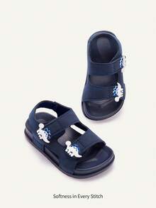 Cozy Pixies 1 Đôi dép xăng đan đế mềm nhẹ, đa năng, hình khủng long ngộ nghĩnh, thích hợp cho bé trai đi biển, du lịch nghỉ mát. - Màu xanh lam - Xem 2