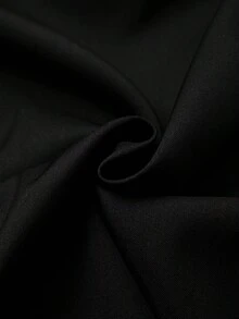 SHEIN LUNE 大码女式优雅休闲金属装饰长裤，适合日常通勤穿着 - 黑色 - 查看 8