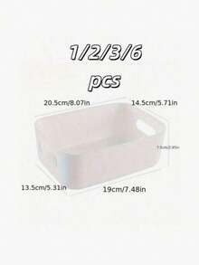 6/10 Set Kotak Penyimpanan Multifungsi - Cocok untuk Menyimpan Kosmetik, Makanan Ringan, dll. - Terbuat dari Bahan Plastik, Dapat Digunakan di Dapur, Kamar Mandi, dan Asrama - MultiWarna - View 4