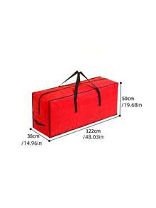 1 Christmas Tree Storage Bag, Artificial Christmas Holiday Tree Storage, Durable Waterproof Material To Prevent Dust, Insects, And Moisture, With Zipper Bag And Handle - Red - View 4