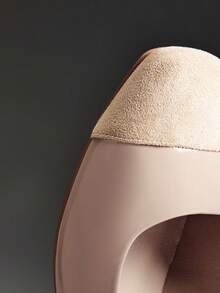 Solezae Women's Elegant French Patchwork Mary Jane Pumps Valentine's Day - Apricot - View 11