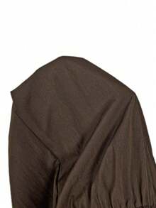 Aloruh Conjunto de 2 piezas de camiseta sin espalda con hebilla metálica minimalista color caqui + pantalones holgados extra largos color caqui para mujer - Caqui - Ver 4