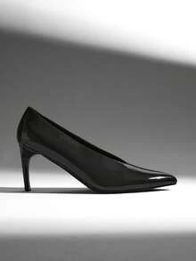 SHUZIA Women's Elegant Point Toe Stiletto Classic Pumps - Black - View 7