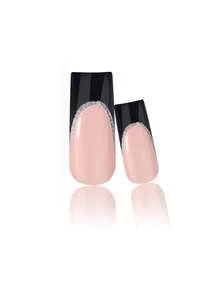 96PCS Upgraded Glossy Press On Reusable Mixed Colors Square French Tip Design Ballet False Nails Press On Nail Set For Women Manicure Gift Daily Elegance Press On Nails Fake Nails Glossy Nails Reusable Nails French Tip Nails Square Nails Ballet Nails - Multicolor - View 9
