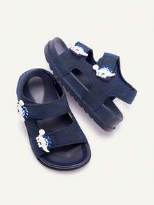 Cozy Pixies 1 Đôi dép xăng đan đế mềm nhẹ, đa năng, hình khủng long ngộ nghĩnh, thích hợp cho bé trai đi biển, du lịch nghỉ mát. - Màu xanh lam - Xem 3