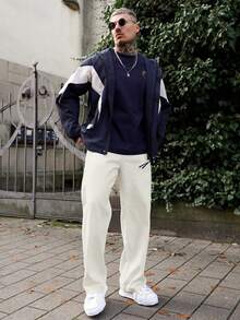 Artur Kramer 1条 Infinite Jeans 男士休闲直筒牛仔裤，高品质街头风舒适长裤（不含腰带和配饰） - 白色 - 查看 1